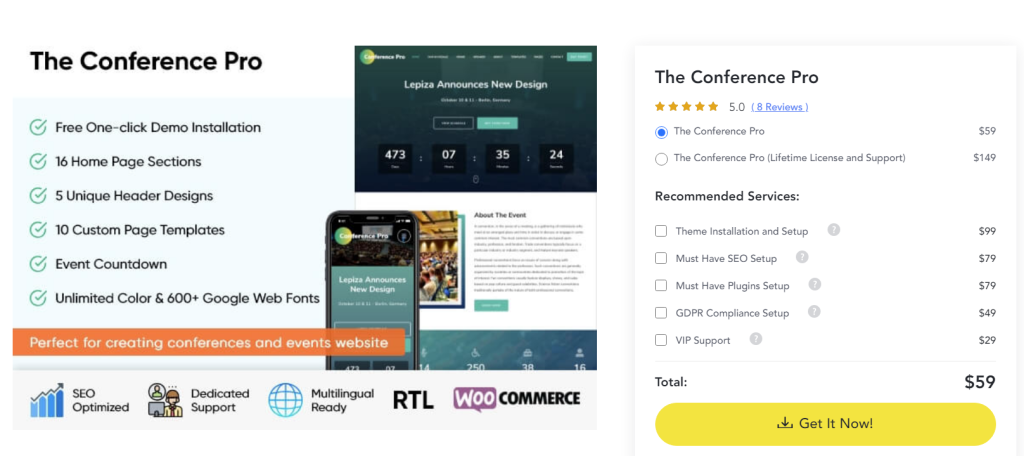 Conference Pro best event themes for wordpress