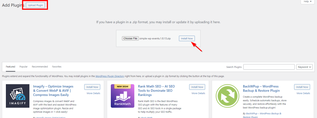 Step 1: Install and Configure an Events Plugin