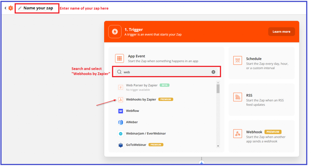 Step 5: Connect Zapier with WordPress Events