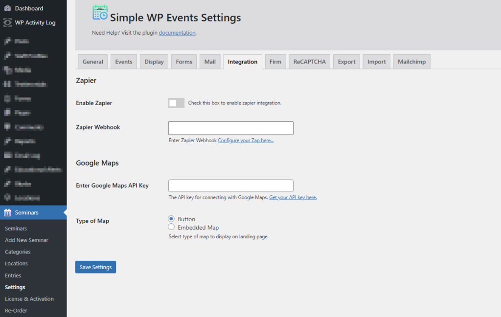 4. Connect Zapier to WordPress: In Zapier, enter the API