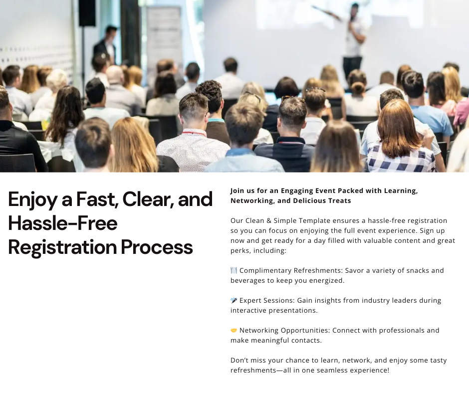 The Clean & Simple Template Event Landing Page Templates