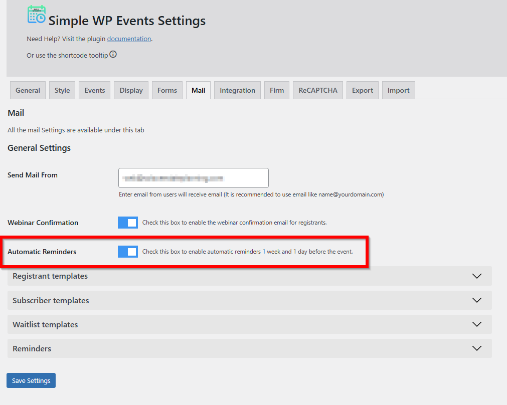 3. Automated Registration and Confirmation Emails