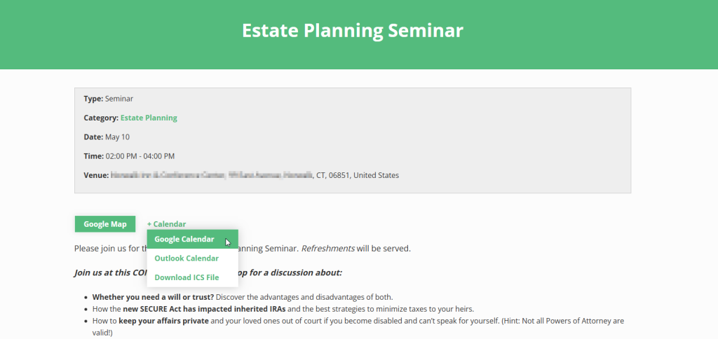 Step 3: Add Events to Your WordPress Site